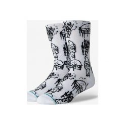 Stance Delight Skarpetki Czarny Biały. Czarne skarpetki męskie Stance, bez wzorów, z elastanu. Za 59,95 zł.