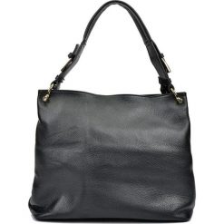 Shopper bag damskie: Skórzana torebka w kolorze czarnym – (S)34 x (W)44 x (G)14 cm