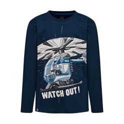 T-shirty chłopięce z długim rękawem: Koszulka „M-72214” w kolorze granatowym