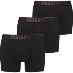 Puma 3-pack Bokserki Czarny. Czarne bokserki męskie Puma, bez wzorów, z elastanu. Za 137,95 zł.