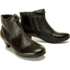 LANQIER 39C726 black, botki damskie. Czarne botki damskie Lanqier, ze skóry, bez obcasa, na obcasie, na zamek. Za 279,90 zł.