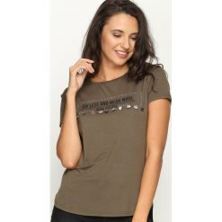 Bluzki damskie: Khaki Bluzka Think Positive
