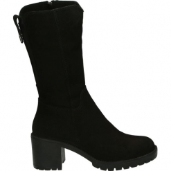 Botki - 04102116 BLAC. Czarne botki damskie na zamek Venezia, z nubiku. Za 459,00 zł.