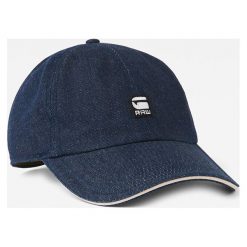 G-Star Raw - Czapka. Niebieskie czapki męskie G-Star RAW, bez wzorów, z bawełny, retro. W wyprzedaży za 129,90 zł.