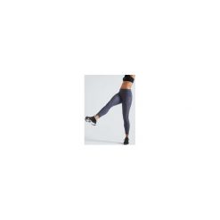 Legginsy fitness kardio damskie 500 z nadrukiem. Niebieskie legginsy sportowe damskie DOMYOS, xs, z nadrukiem, z elastanu, na fitness i siłownię. Za 69,99 zł.