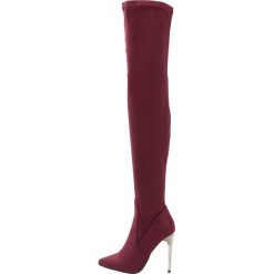 Lost Ink TWILIGHT METAL Kozaki na obcasie burgundy. Czerwone buty zimowe damskie Lost Ink, z materiału, na obcasie. W wyprzedaży za 269,25 zł.