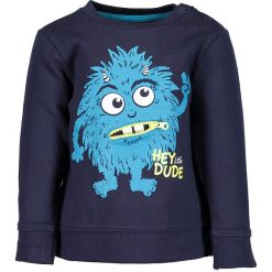 Bluza w kolorze granatowym. Niebieskie bluzy niemowlęce BLUE SEVEN Kids, bez wzorów, z bawełny, bez rękawów, bez kaptura. W wyprzedaży za 25,95 zł.