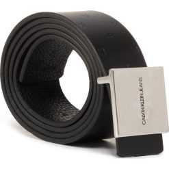 Pasek Męski CALVIN KLEIN JEANS - Ckj Uniform Sq Plaque Rev 38 Mm K50K505600 BDS. Czarne paski męskie Calvin Klein Jeans, w paski, z jeansu. W wyprzedaży za 219,00 zł.