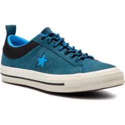 Tenisówki CONVERSE - One Star Ox 162543C Blue Fir/Blue Hero/Black. Niebieskie tenisówki męskie Converse, z gumy. W wyprzedaży za 259,00 zł.