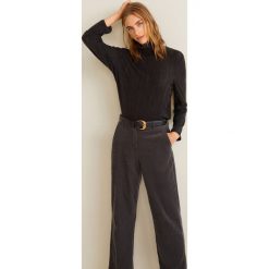 Mango - Bluzka Miguel2. Szare bluzki z odkrytymi ramionami Mango, l, z dzianiny, casualowe, z golfem. Za 99,90 zł.