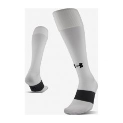 Under Armour Soccer Solid Skarpetki Biały. Białe skarpetki męskie Under Armour, bez wzorów, z elastanu. Za 51,95 zł.
