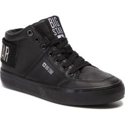 Sneakersy BIG STAR - EE274351 Black. Czarne półbuty damskie BIG STAR, na co dzień, z aplikacjami, ze skóry ekologicznej, retro, bez obcasa, bez zapięcia. Za 139,00 zł.