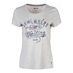 Mustang T-Shirt Damski Xs Szary. Szare bluzki damskie marki Mustang, xs, z krótkim rękawem. W wyprzedaży za 70,00 zł.