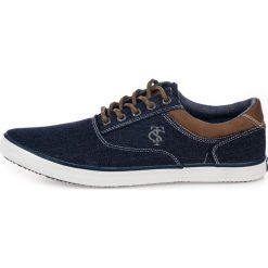 Tom Tailor tenisówki męskie 44 ciemnoniebieskie. Niebieskie trampki męskie Tom Tailor, bez wzorów, z jeansu, bez zapięcia. Za 216,00 zł.