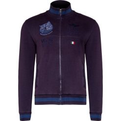 Bluza AERONAUTICA MILITARE. Niebieskie bluzy męskie Aeronautica Militare, s, bez wzorów, z dzianiny, ze stójką, bez rękawów, bez kaptura. Za 800,00 zł.