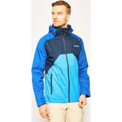 Kurtka przeciwdeszczowa Columbia Rain Scape EO0080. Niebieskie kurtki męskie Columbia, s, bez wzorów, z poliesteru, bez kaptura. W wyprzedaży za 379,00 zł.