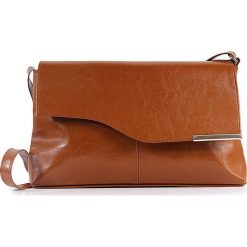 Torebka skórzana damska listonoszka DAN-A T20 camel - camel. Brązowe listonoszki damskie DAN-A, na co dzień, bez wzorów, ze skóry, bez dodatków. Za 199,99 zł.