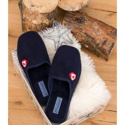 Kapcie męskie Natural Style NS-251 Granatowe. Niebieskie kapcie męskie NATURAL STYLE, z bawełny. Za 28,00 zł.