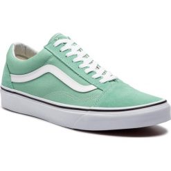 Tenisówki VANS - Old Skool VN0A38G1VMX1 Neptune Green/True White. Zielone półbuty męskie marki Vans, bez wzorów, z zamszu, bez zapięcia. Za 319,00 zł.