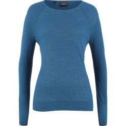 Swetry damskie: Sweter w strukturalny wzór bonprix jasny indygo