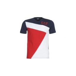T-shirty z krótkim rękawem Emporio Armani EA7 TRAIN 7 COLOURS. Niebieskie t-shirty męskie marki Emporio Armani EA7, s, bez wzorów, bez kołnierzyka, krótkie. Za 349,00 zł.