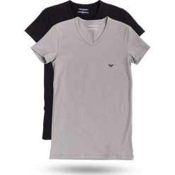 T-SHIRT 2-PAK Emporio Armani. Czarne t-shirty męskie s, z aplikacjami, z elastanu, z okrągłym kołnierzem. Za 209,00 zł.