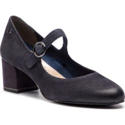 Półbuty TAMARIS - 1-24401-21 Navy Nubuc 827. Niebieskie creepersy damskie Tamaris, z materiału, eleganckie, na obcasie. Za 229,90 zł.