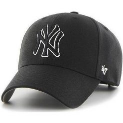 47brand - Czapka NY Yankees. Czarne czapki z daszkiem męskie marki 47brand, z poliakrylu. Za 89,90 zł.