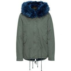 Kurtka parka bonprix oliwkowo-niebieski. Zielone parki damskie bonprix, na zimę. Za 129,99 zł.