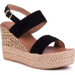 Espadryle LASOCKI - P562 Black. Czarne espadryle damskie Lasocki, bez wzorów, ze skóry, bez obcasa, na obcasie. Za 199,99 zł.