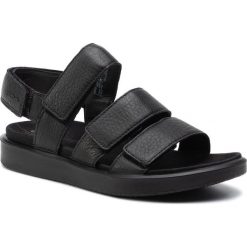 Sandały ECCO - Flowt W 27363301001 Black. Czarne klapki damskie ecco, bez wzorów, ze skóry, bez obcasa. W wyprzedaży za 319,00 zł.