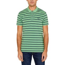Koszulka polo w kolorze zielono-czarnym. Czarne koszulki męskie Esprit Man, xl, w paski, z bawełny, polo, bez rękawów. W wyprzedaży za 42,95 zł.