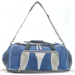 Duża Sportowa Torba na ramię XXL niebieska. Niebieskie torby męskie sportowe w paski, z gumy, sportowe. Za 99,00 zł.