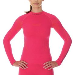 Bluzki sportowe damskie: Brubeck Koszulka damska z długim rękawem Thermo różowa r. XL (LS13100)