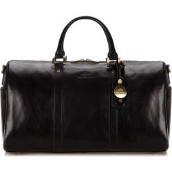 Torba podróżna. Czarne torby podróżne Wittchen, w paski, ze skóry, eleganckie. Za 1999,00 zł.