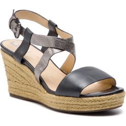 Espadryle GEOX - D Soleil B D72N7B 0BVQD C9999 Black. Szare espadryle damskie Geox, bez wzorów, z zamszu, bez obcasa, na obcasie. W wyprzedaży za 289,00 zł.