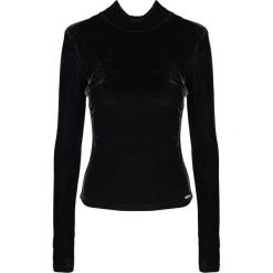 Guess Bluzka. Bluzki damskie Guess, z aplikacjami, z tkaniny, bez kołnierzyka, z długim rękawem. Za 129,00 zł.