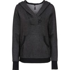 Bluza z kapturem i kieszenią bonprix czarny melanż. Bluzy damskie bonprix. Za 129,99 zł.