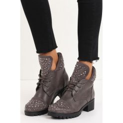 Szare Botki Like a Princess. Szare buty zimowe damskie Born2be, z materiału, na niskim obcasie. Za 74,99 zł.