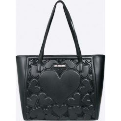 Love Moschino - Torebka. Szare shopper bag damskie Love Moschino, z materiału, do ręki, duże. Za 949,90 zł.