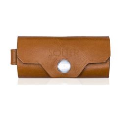 Skórzane etui na klucze SOLIER CAMEL. Brązowe etui męskie Solier, ze skóry. Za 34,90 zł.