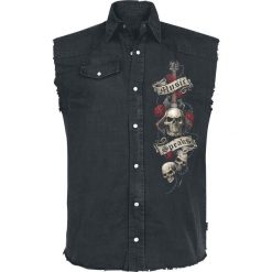 Koszule męskie: Spiral Unspoken Koszula bez rękawów – Workershirt czarny