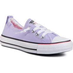 Trampki CONVERSE - Ctas Shoreline Slip 567733C Moonstone Violet/White/Black. Fioletowe półbuty damskie Converse, bez wzorów, z gumy, bez zapięcia. W wyprzedaży za 149,00 zł.