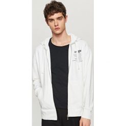 Rozpinana bluza z kapturem - Biały. Białe bluzy męskie marki Reserved, xl, bez wzorów, z kapturem, bez rękawów, z kapturem. Za 89,99 zł.