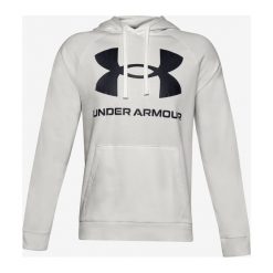 Under Armour Rival Fleece Big Logo Bluza Szary. Szare bluzy męskie Under Armour, xl, bez wzorów, z bawełny, bez kołnierzyka, bez rękawów, bez kaptura. Za 257,95 zł.