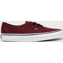 Vans - Tenisówki Authentic. Czerwone trampki i tenisówki damskie Vans, bez wzorów, z materiału, bez zapięcia. W wyprzedaży za 199,90 zł.