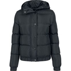 Bomberki damskie: Urban Classics Ladies Hooded Puffer Jacket Kurtka damska czarny