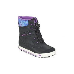 Śniegowce Dziecko Merrell SNOW BANK 2.0 WTPF. Czarne kozaki dziewczęce marki Merrell. Za 314,10 zł.