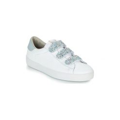 Buty Victoria BERLIN PIEL/VELCROS GLITTER. Białe trampki i tenisówki damskie Victoria, bez wzorów, bez zapięcia. Za 389,00 zł.