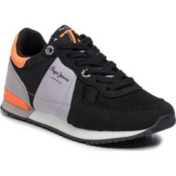 Sneakersy PEPE JEANS - Sydney Basic Aw19 PBS30420 Black 999. Czarne trampki chłopięce Pepe Jeans, bez wzorów, z jeansu, na sznurówki. W wyprzedaży za 159,00 zł.